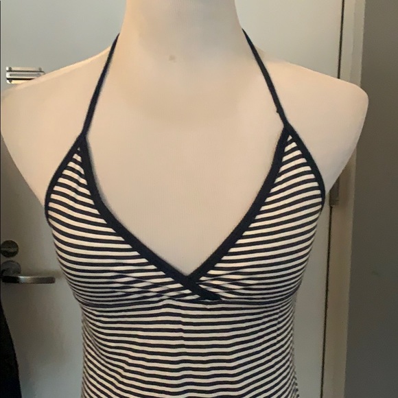 Blue and white striped halter top - Picture 2 of 3